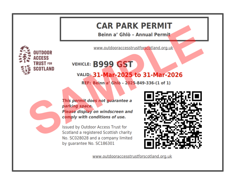 Beinn a’ Ghlò – Annual Permit
